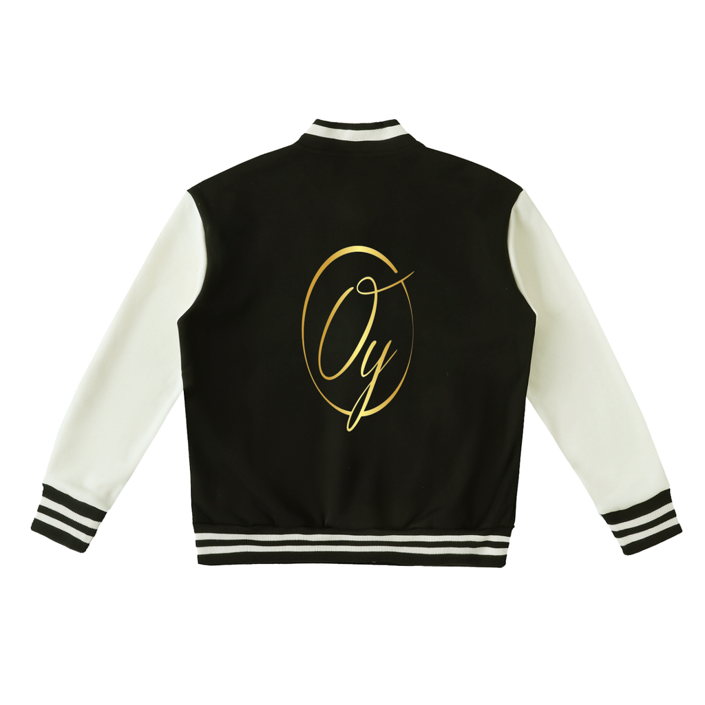 Two-Tone Fleeced Varsity Jacket