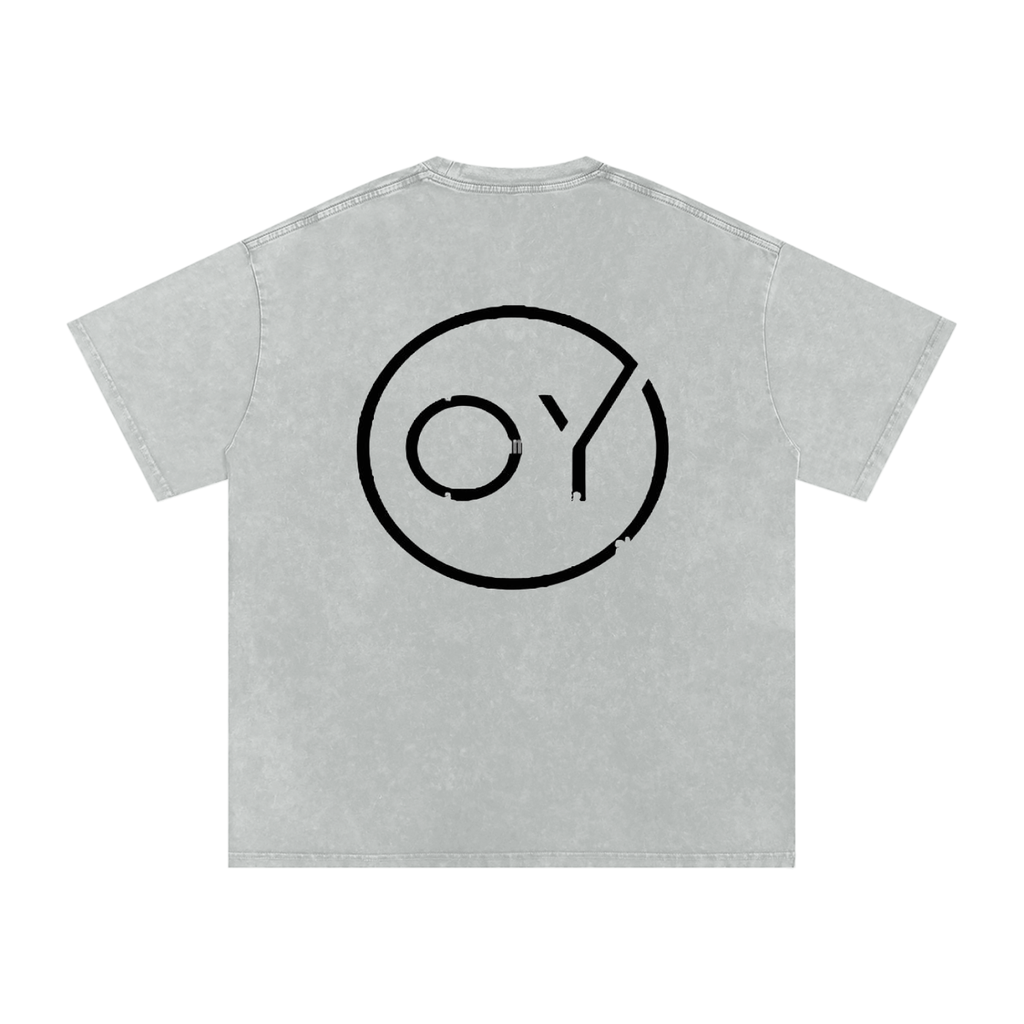 Snow Washed Oversized Cotton T-Shirt