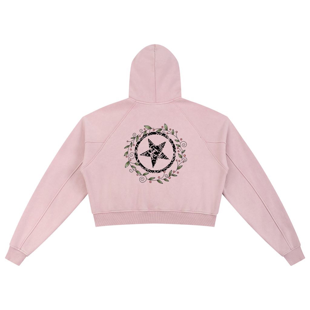 Snow Washed Cropped Hoodie