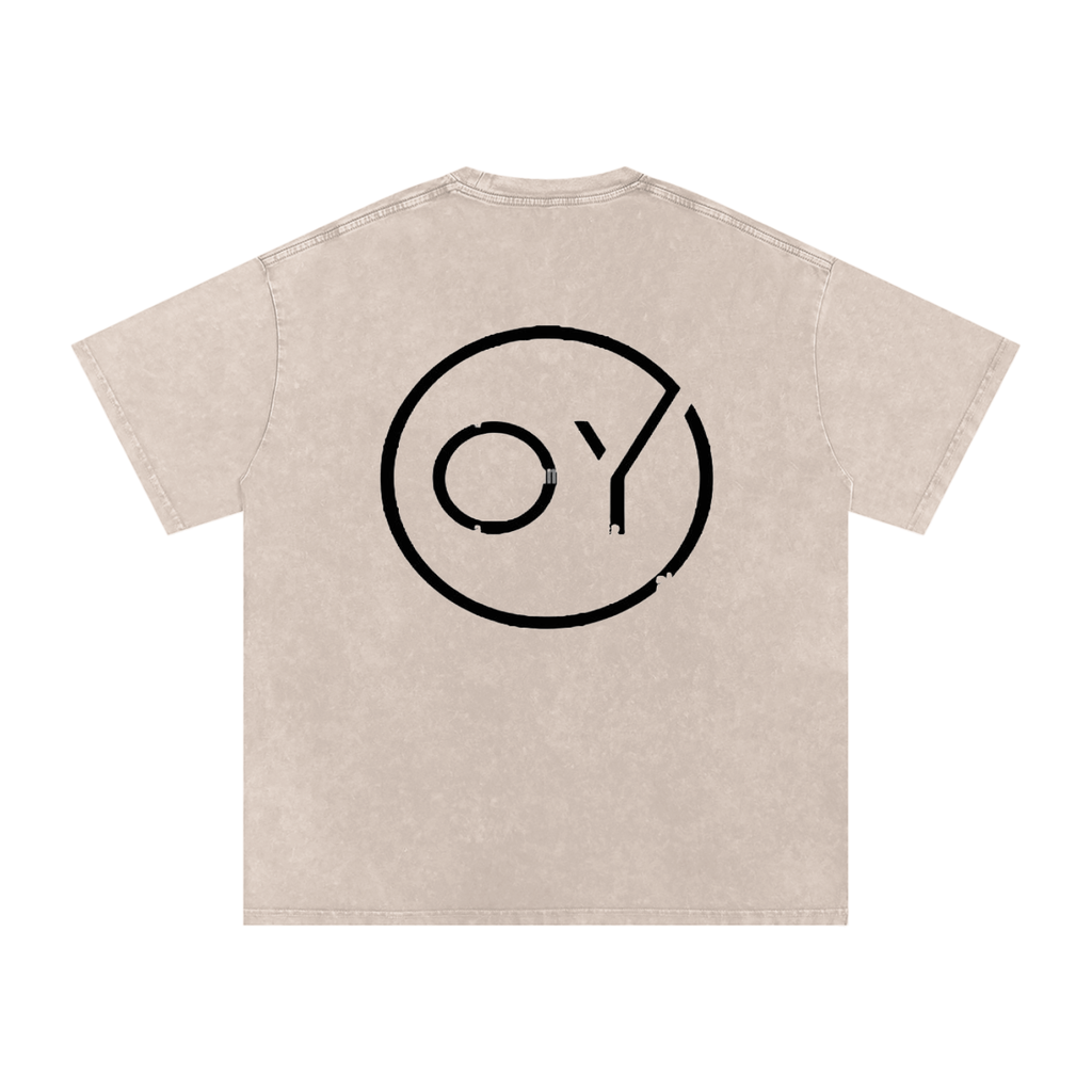 Snow Washed Oversized Cotton T-Shirt