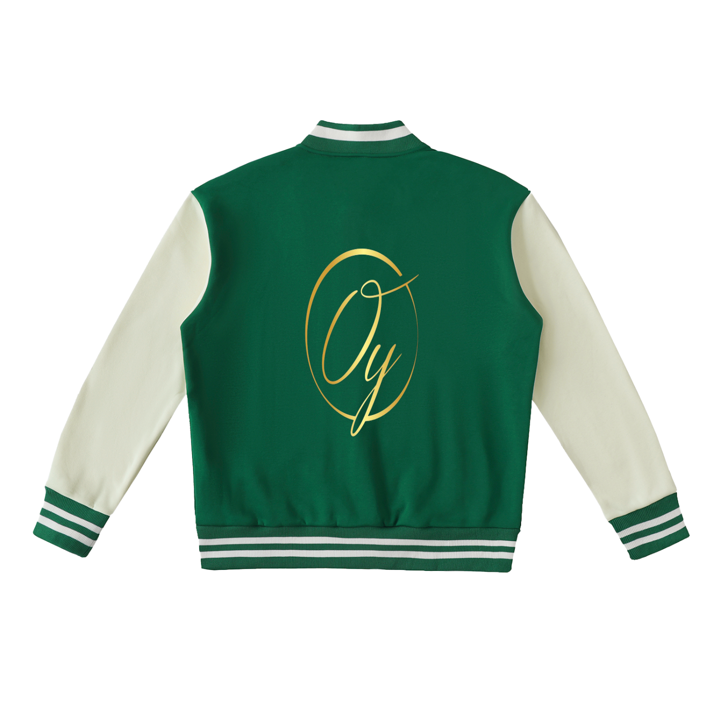 Two-Tone Fleeced Varsity Jacket