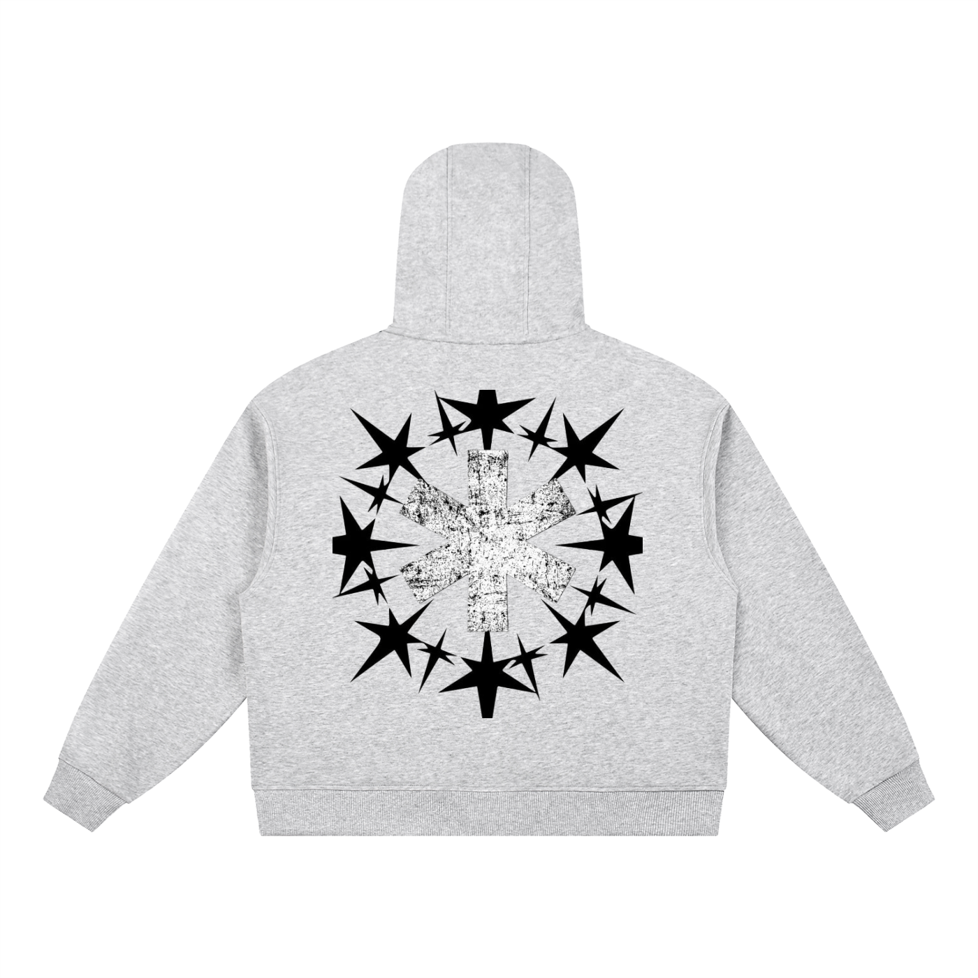 Boxy Button Placket Hoodie