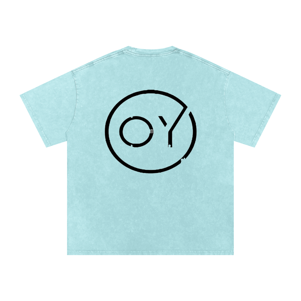 Snow Washed Oversized Cotton T-Shirt