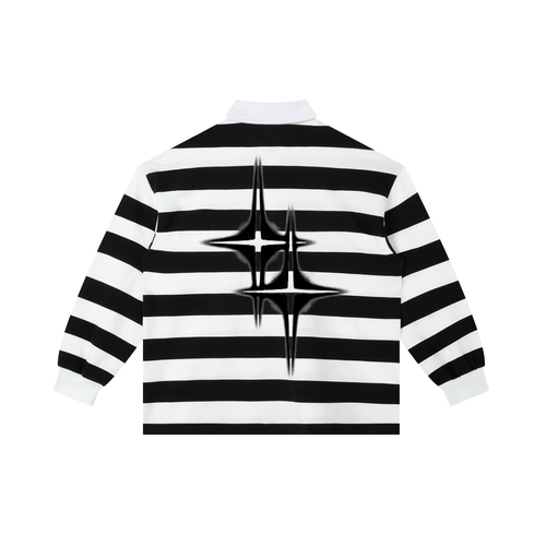 Color Block Stripe Polo Shirt