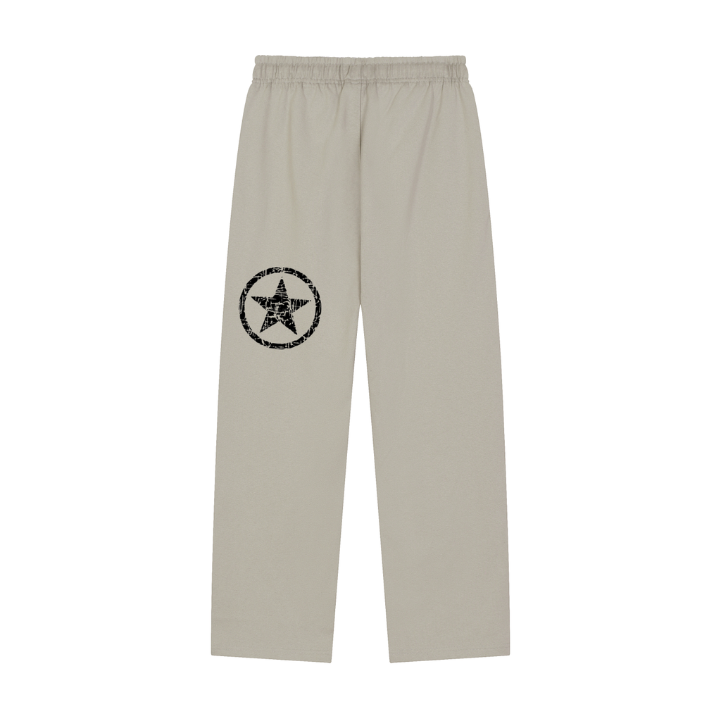 Solid Color Straight-Leg Sweatpants