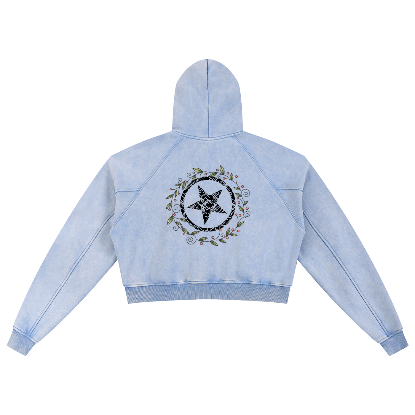 Snow Washed Cropped Hoodie