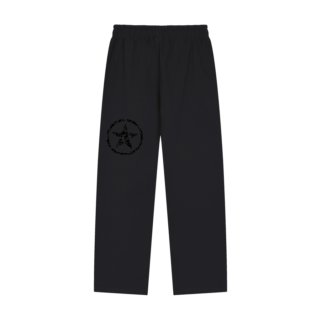 Solid Color Straight-Leg Sweatpants