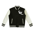 Two-Tone Fleeced Varsity Jacket
