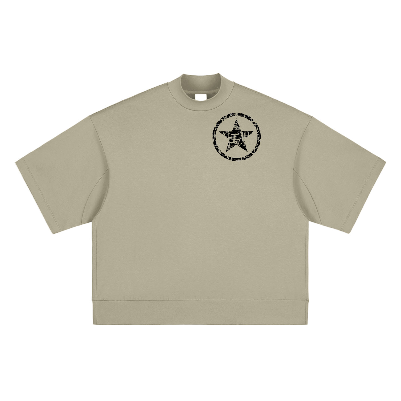 Heavyweight Oversized Mock Neck T-shirt